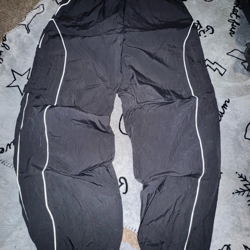 Black Pants with White Piping
